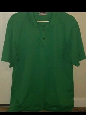 Men's Green Short-Sleeve Golf Polo Shirt